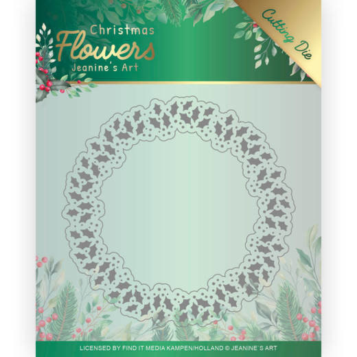 Dies Jeanines Art Holly Christmas Wreath