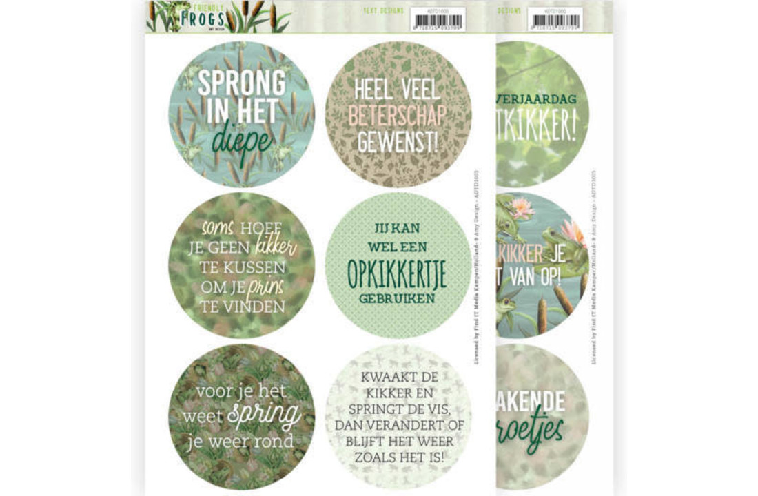 Amy Design Friendly Frogs Tekst Design