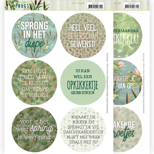 Amy Design Friendly Frogs Tekst Design