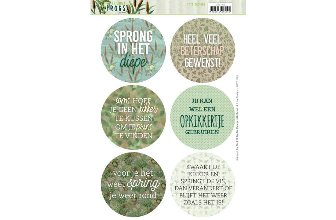Amy Design Friendly Frogs Tekst Design