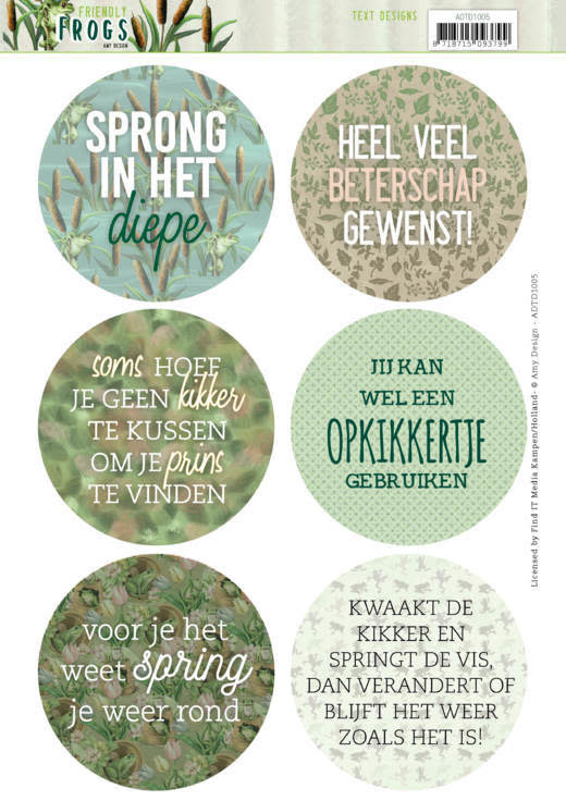 Amy Design Friendly Frogs Tekst Design