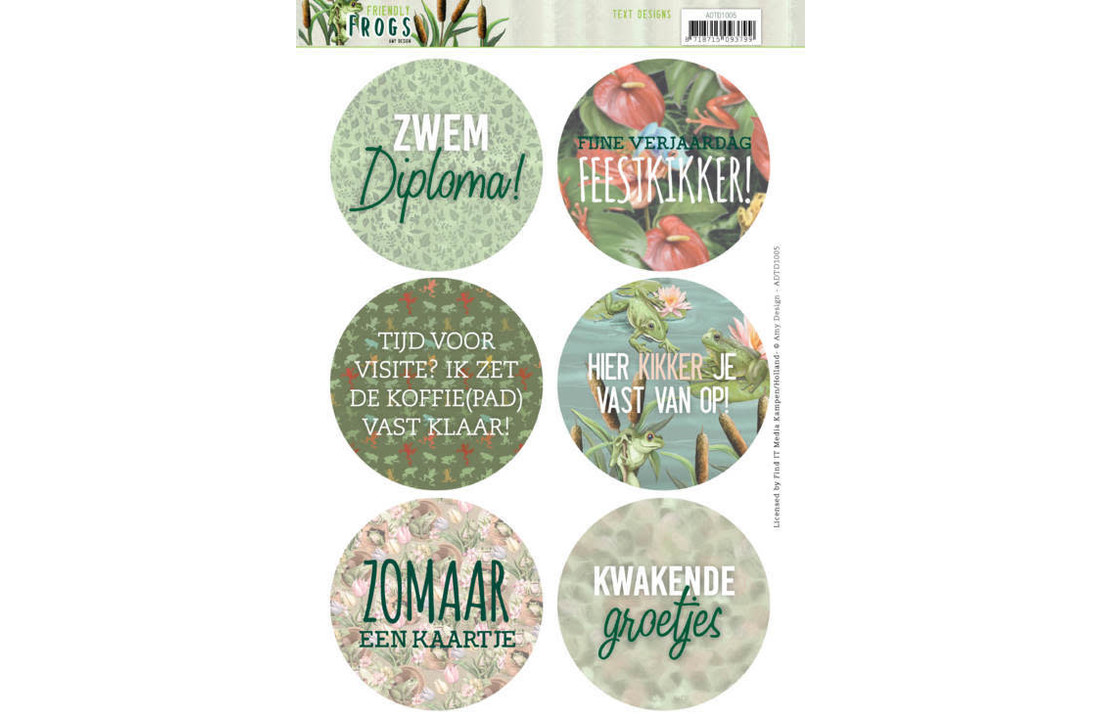 Amy Design Friendly Frogs Tekst Design