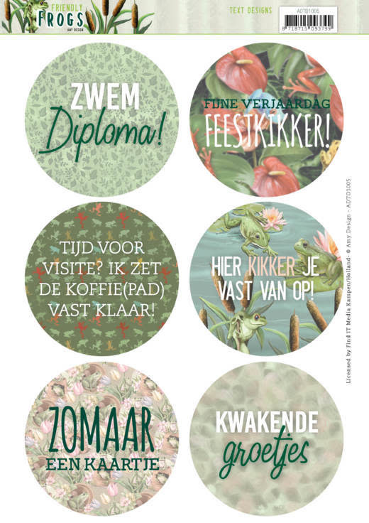Amy Design Friendly Frogs Tekst Design