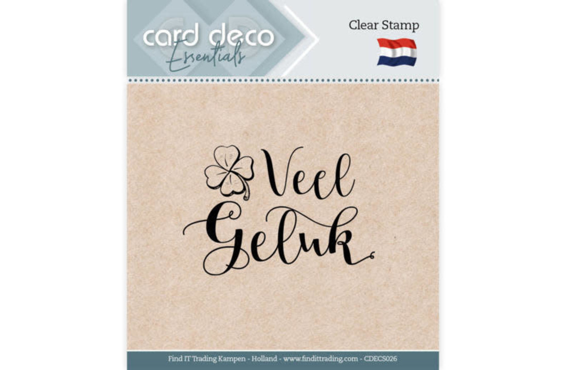 Card Deco Essentials - Clear Stamps - Veel Geluk