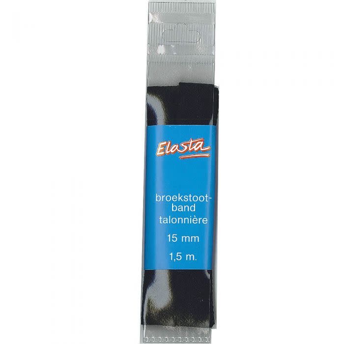 Elasta Broekstootband Zwart 15mm