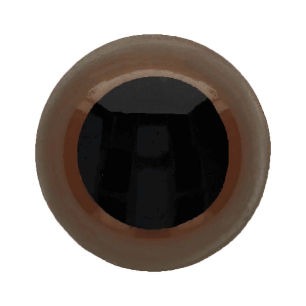 Dierenogen rond zwart/bruin 12mm
