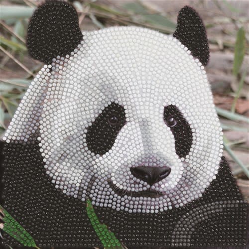 Crystal Card Kit Panda 18 x 18cm