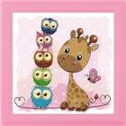 Crystal Art Kit Kinderframe Giraffe and Friends 16 x 16 cm