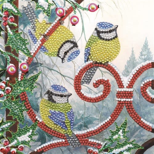 Crystal Art Cards Frosted Feather 18 x 18cm