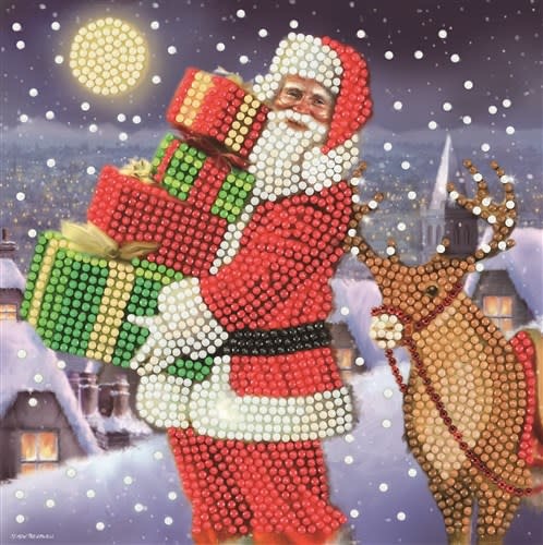 Crystal Art Cards Santa's Gifts 18 x 18cm