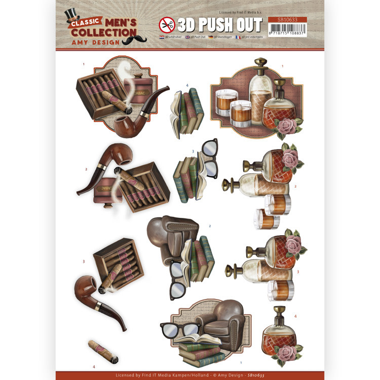 Amy Design 3D Push out - Classic Men's Collection - Relaxing