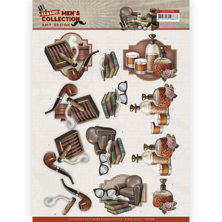 Amy Design 3D knipvel - Classic Men's Collection - Relaxing