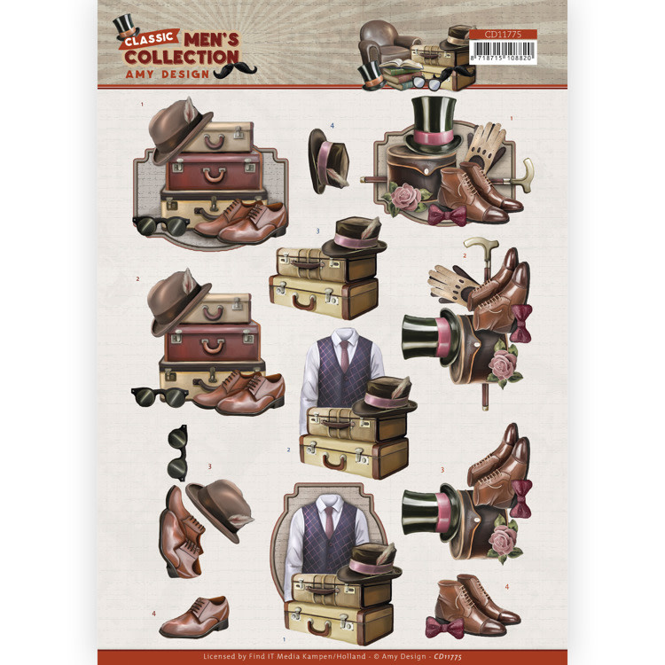 Amy Design 3D knipvel - Classic Men's Collection - Gentleman