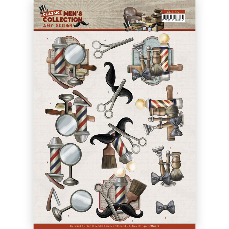 Amy Design 3D knipvel - Classic Men's Collection - Barber