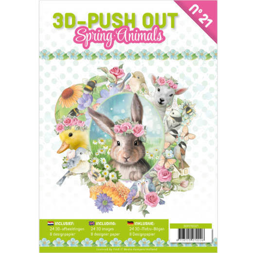 3D Push out Boek 21 Spring Animals