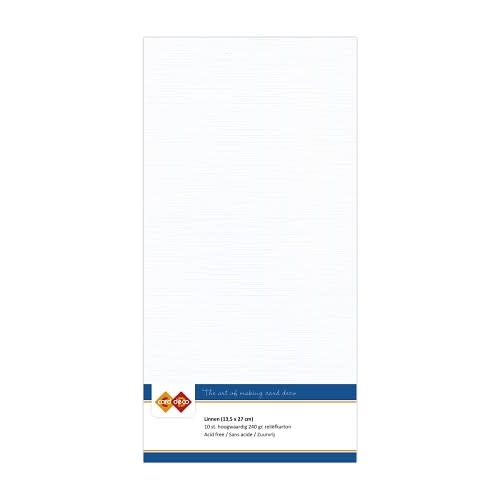 Card Deco Linnenkarton Vierkant White