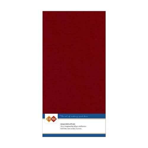 Card Deco Linnenkarton Vierkant Bordeaux