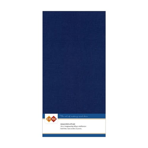 Card Deco Linnenkarton Vierkant Donkerblauw