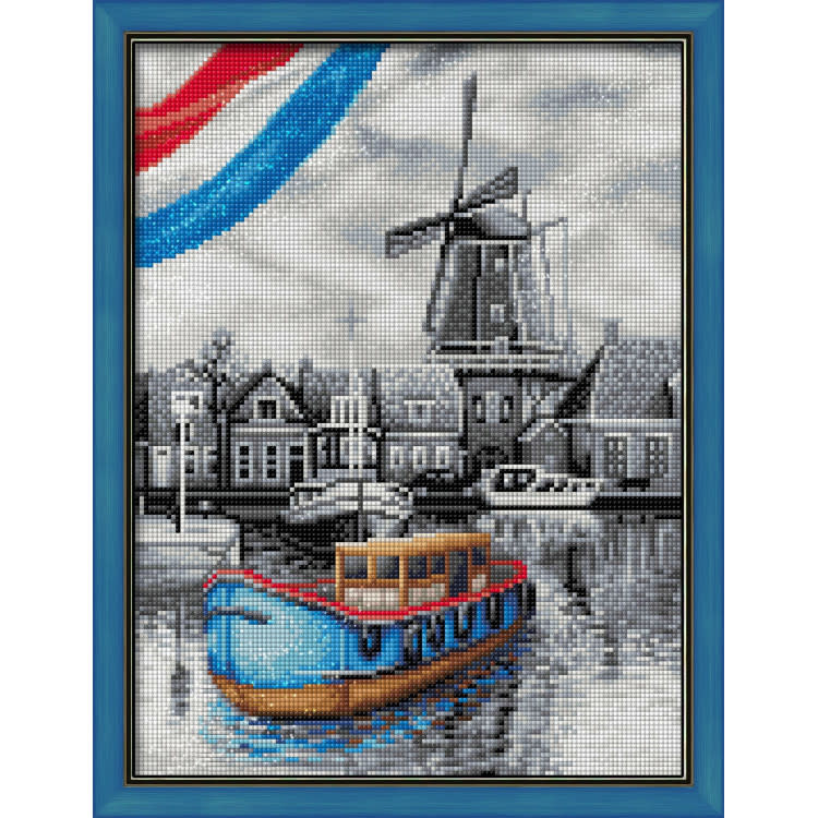 Diamond Painting Kit Dutch River 40 x 30cm