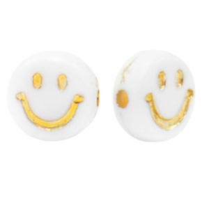 Acryl Smiley White gold