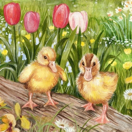 Crystal art Card kit Spring Chicks 18 x 18cm