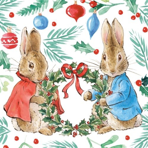 Crystal art Card kit Peter & Christmas Wreath 18 x 18cm