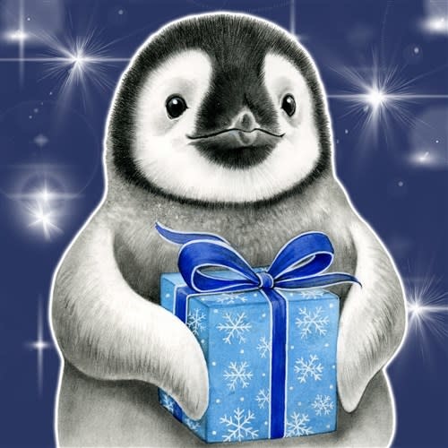Crystal Art Card Kit Penguin 18 x 18cm