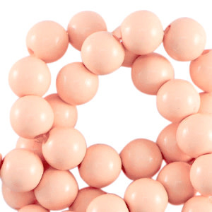 Acryl kralen shiny Peachy Rose 6mm