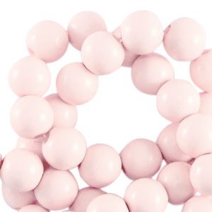 Acryl kralen shiny Touch of Pink 6mm