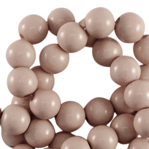 Acryl kralen shiny Cappuccino Brown 6mm