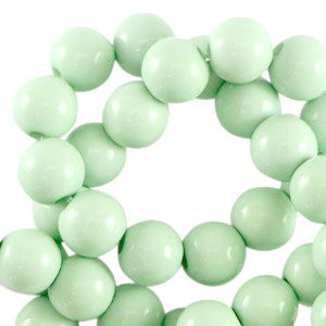 Acryl kralen shiny Soft turquoise green 6mm