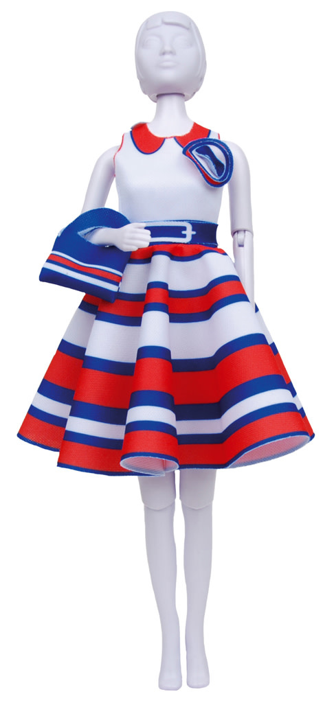 Dress your Doll - Making Couture Outfit kit Peggy Stripes