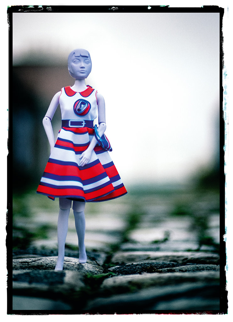 Dress your Doll - Making Couture Outfit kit Peggy Stripes