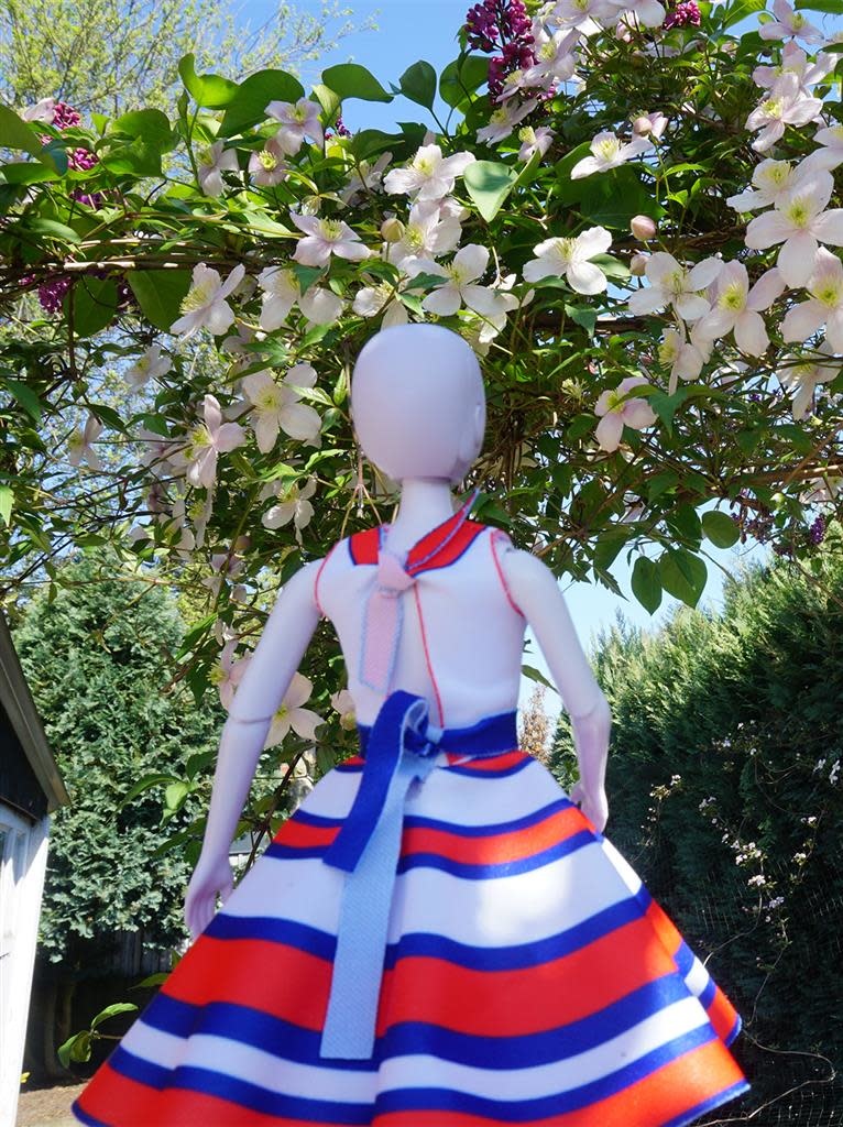 Dress your Doll - Making Couture Outfit kit Peggy Stripes