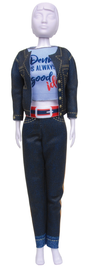 Dress your Doll - Making Couture Outfit kit Kitty Denim