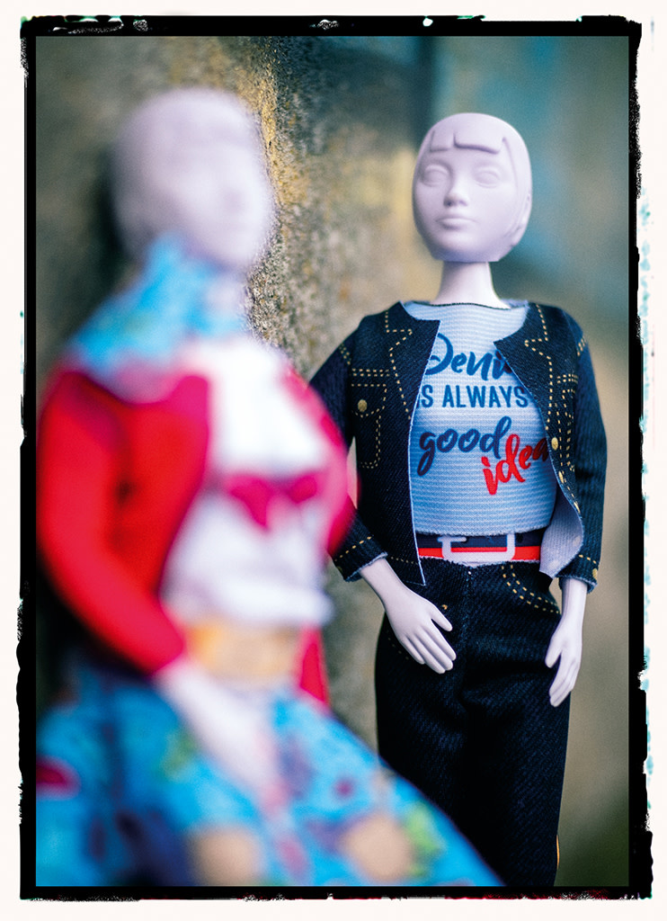 Dress your Doll - Making Couture Outfit kit Kitty Denim