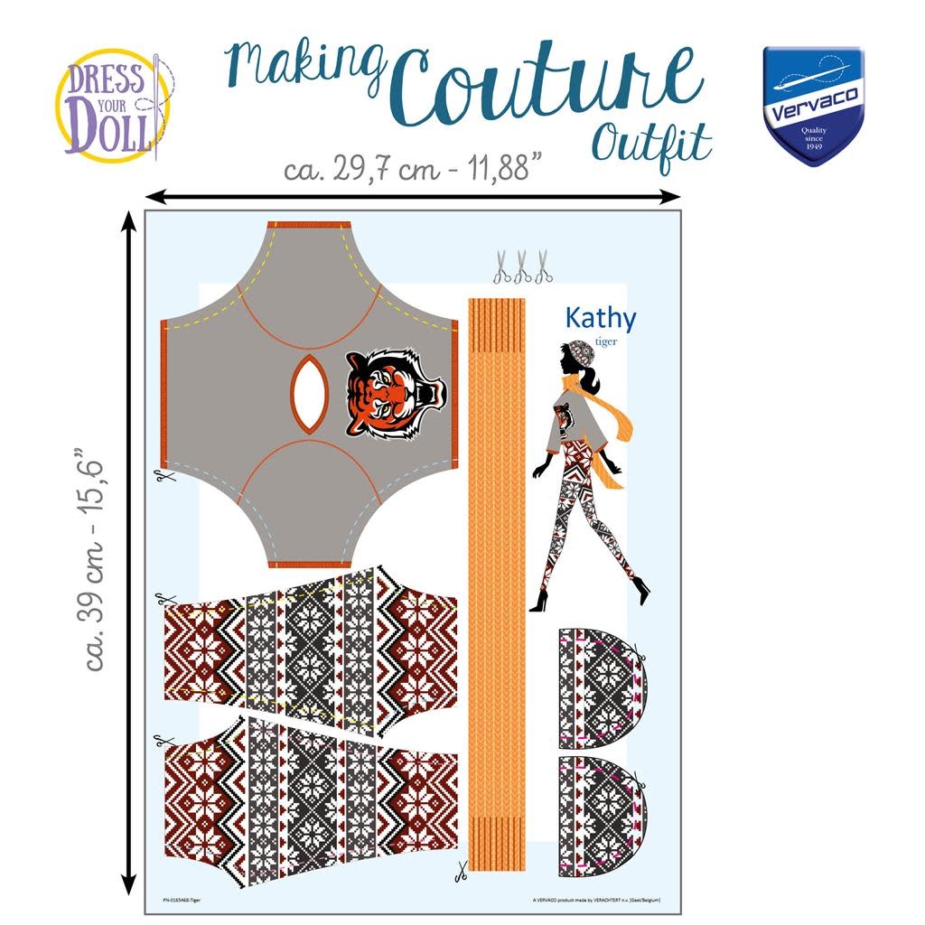 Dress your Doll - Making Couture Outfit kit Kathy Tiger