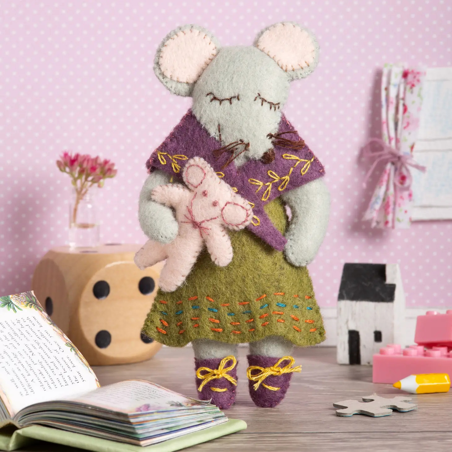 Corinne Lapierre Limited Wolvilt mini pakket Little Miss Mouse