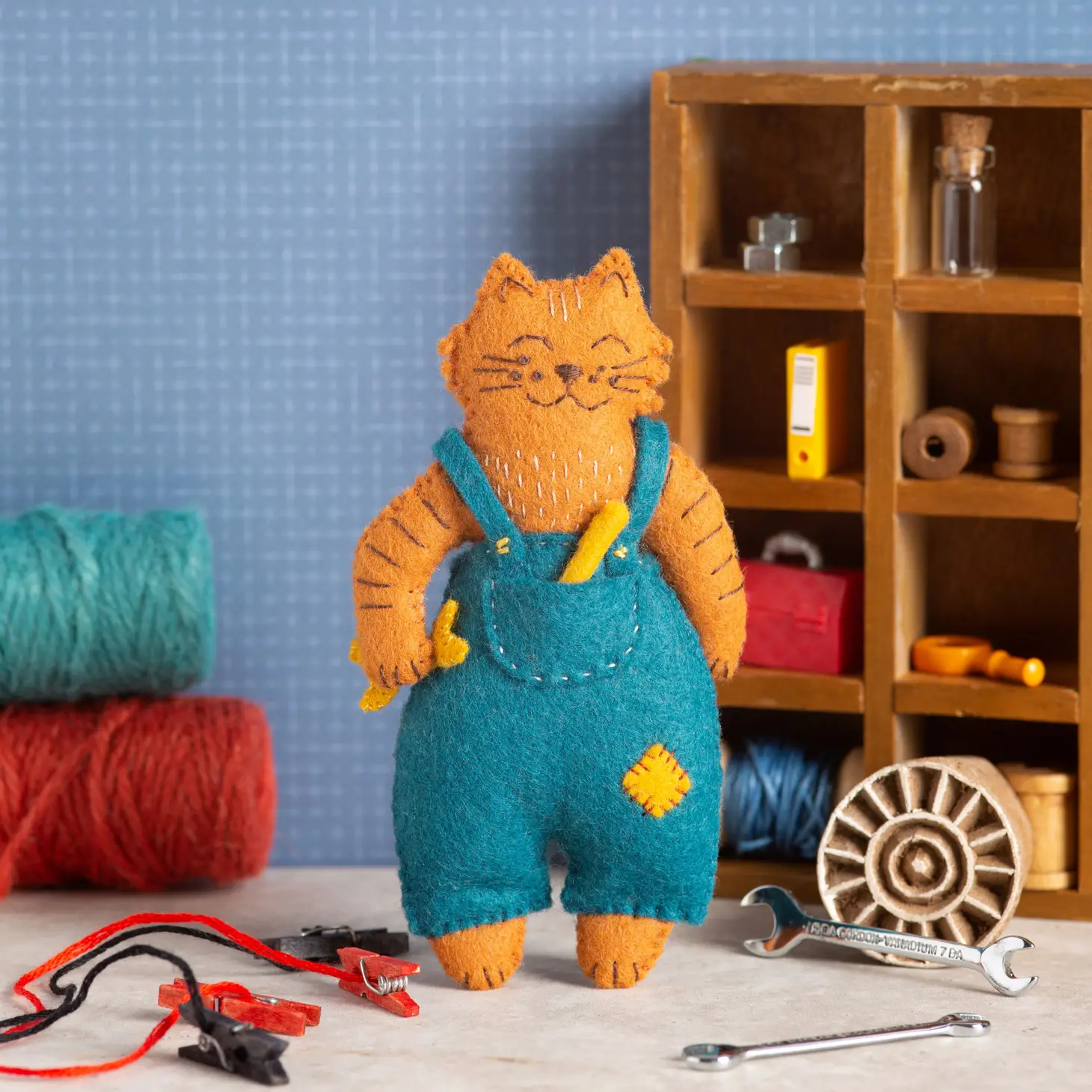 Corinne Lapierre Limited Wolvilt mini pakket Mr. Cat, Mechanic