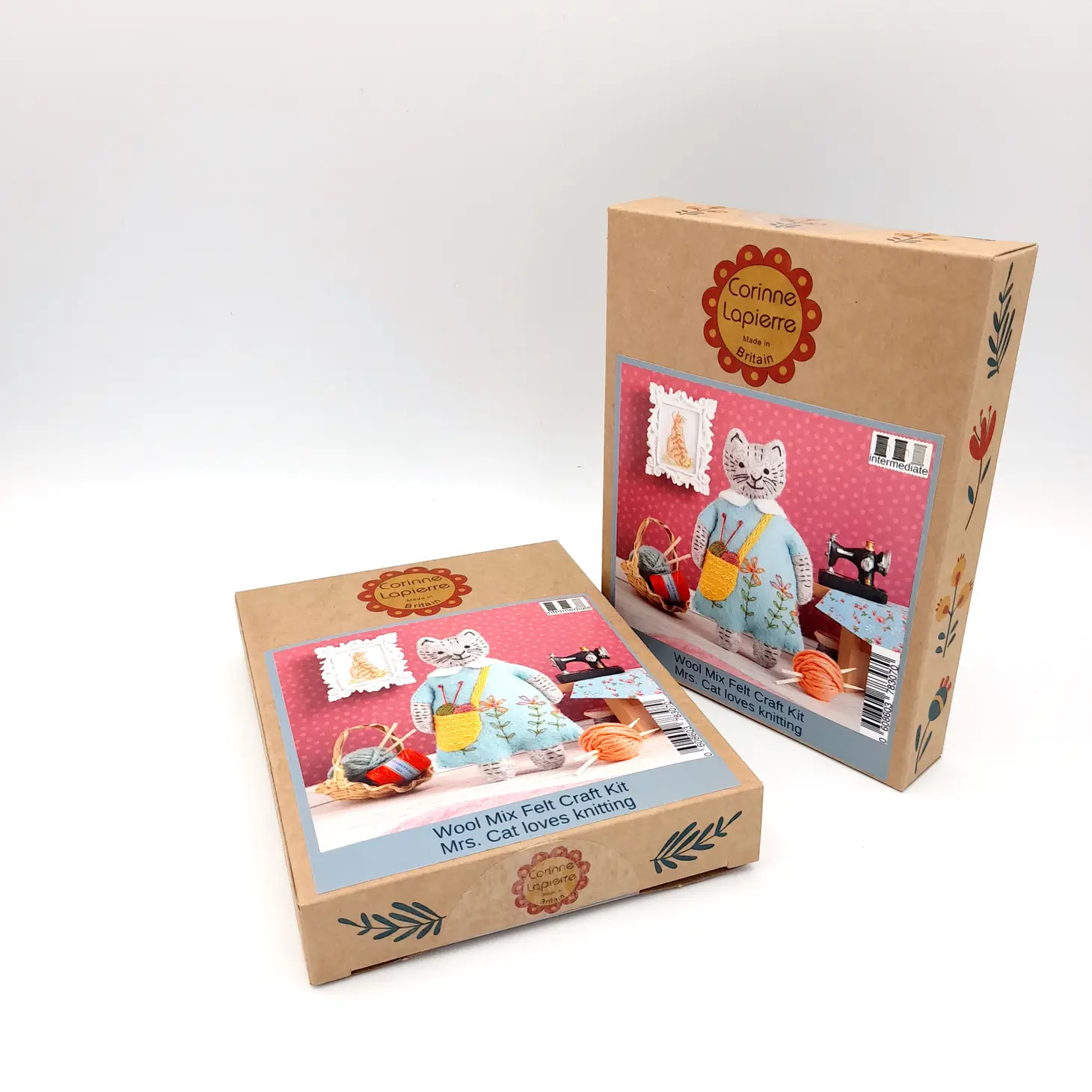 Corinne Lapierre Limited Wolvilt mini pakket Mrs. Cat loves knitting
