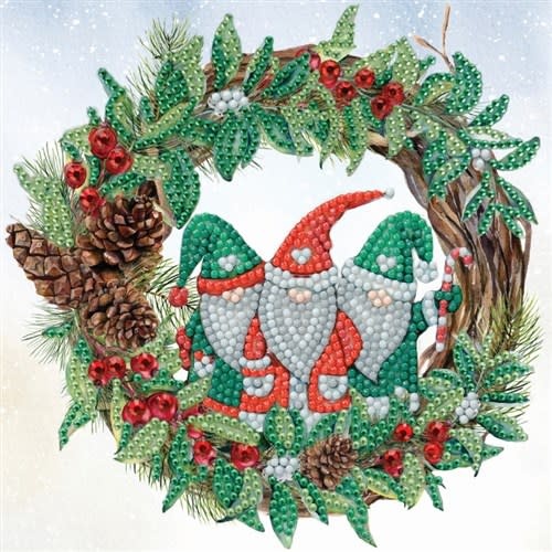Crystal Card Kit Christmas Gnomes 18 x 18cm