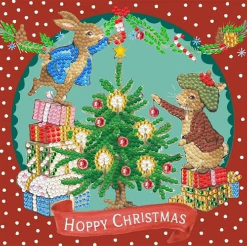 Crystal Card Kit Hoppy Christmas 18 x 18cm