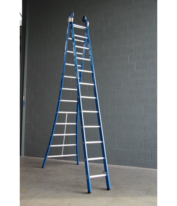 Premium ladder 2 x 16 sporten geen A-stand