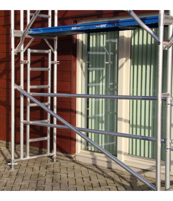 Gevelsteiger ladder met RVS haken