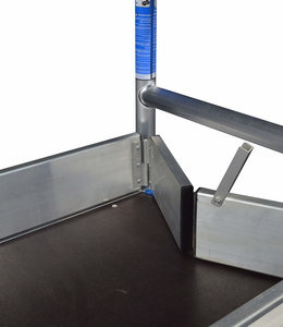 Kantplankset scharnierend 75x305 alu compleet