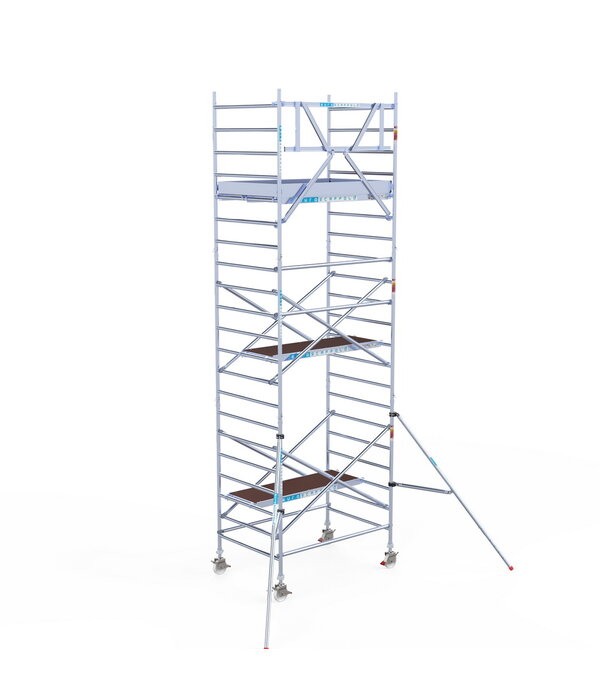 Euro Scaffold Euroscaffold Original 135x250 7,2m werkhoogte tegen de gevel