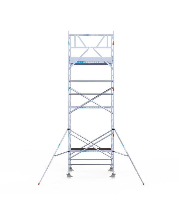 Euro Scaffold Euroscaffold Original 135x250 7,2m werkhoogte tegen de gevel
