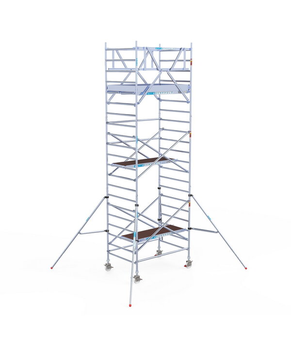 Euro Scaffold Euroscaffold Original 135x250 7,2m werkhoogte carbon vloer vrijstaand