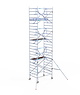 Euro Scaffold Euroscaffold Professional 135x250 8,2m werkhoogte carbon vloer tegen de gevel