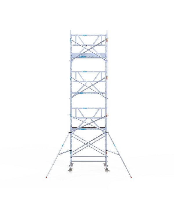 Euro Scaffold Euroscaffold Professional 135x250 8,2m werkhoogte carbon vloer tegen de gevel